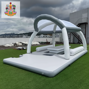 Nhà máy trực tiếp giá <span class=keywords><strong>Inflatable</strong></span> nổi Dock nền tảng với lều, tùy chỉnh cho mùa hè bên nước - Product Image 2