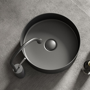 <b>Round</b> Ceramic Countertop <b>Basin</b> Single Hole Sink For Bathroom Balcony Home Apartment - Product Image 2