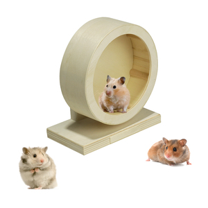 Topi e altri piccoli animali domestici compensato criceto in legno silenzioso ruota tranquilla Spinner criceto ruote da corsa - Product Image 1