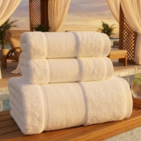 Luxury 5 Star Hospitality Towels Plain White 500gsm 600gsm 100% Cotton Custom Embroidery Logo Face Hand Bath Towels