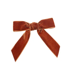 Nœud décoratif marron en velours, 4x4 pouces, pour arbre de noël, personnalisé, vente en gros, pièces