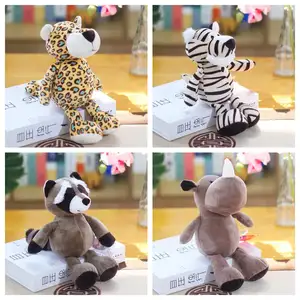 Brinquedo de pelúcia de elefante, macaco, girafa, tigre, leão, animal de zoológico, desenho animado, mais vendido para crianças
