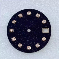 Esfera de Reloj de 28.5MM en Piedra Azul Natural, Estilo Gitano, para Movimientos Automáticos Japoneses NH36 NH35/4R36/7S