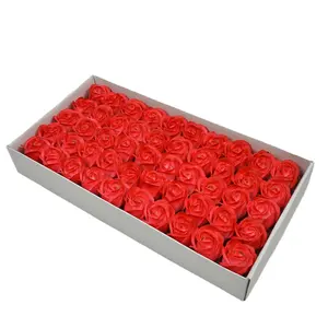 Flores artificiais de rosas de sabão, rosas de sabão em 3 camadas para casamento, presente de dia das mães, buquê único