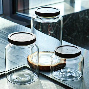 Set di vasetti di vetro di grande capacità all'ingrosso borosilicato resistente al calore bottiglia di vetro sigillata per cucina barattolo di vetro - Product Image 6