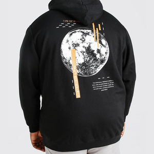 2021 Unisex de gran tamaño 100% algodón Sudadera con capucha sublimación personalizada Logo Drop Shoulder sudadera bordada de talla grande de invierno para hombres - Product Image 2