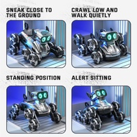 Perro Robot de Control Remoto 8WD, Coche RC Inteligente con Cargador de Metal, Juguete Musical Único para Caminar