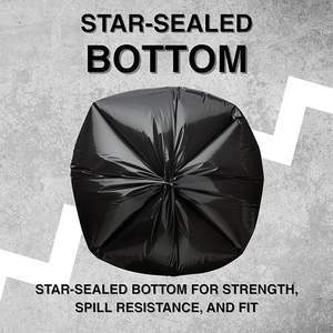 55-60 Gallon <b>Black</b> Trash Garbage Bags $0.8/roll 10pcs/roll Heavy Duty Large Garbage Bags Big <b>Black</b> Commercial Trash Can Liners - Product Image 3