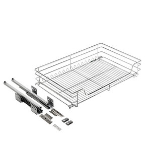 Cestello per cassetti in acciaio inossidabile da cucina, supporto per cestello portaoggetti estraibile nel mobile, <span class=keywords><strong>scolapiatti</strong></span> - Product Image 2