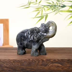 Offre Spéciale : Sculpture d'éléphant en labradorite, artisanat de cristal de guérison de haute qualité, sculpture animale en cristal - Product Image 5