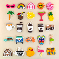 2025 tendance été plage 2D PVC lunettes de soleil citron sac breloques accessoires fourre-tout décoration nouveau gros chaussures décorations en vrac