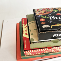 Boîte à pizza écologique de 7 pouces, boîte à pizza en kraft ondulé durable et jetable, emballage personnalisé imprimé