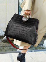 Nouveau Sac Fourre-tout en PU Gaufré Crocodile 2026 Grande Capacité Sac à Main Tendance pour Femmes Sac à Bandoulière