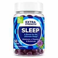 Gummies véganes à la mélatonine avec théanine, sans OGM, sans gluten, marque privée OEM/ODM