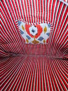 Bolso tote de algodón acolchado hecho a mano estilo vintage / Bolso floral reversible para uso diario de mujer - Product Image 6