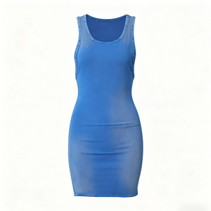 <span class=keywords><strong>Mini</strong></span> Abito Attillato Sexy Personalizzato di Tendenza, Senza Maniche, Stile Canotta, con Stampa, da Donna, in Tessuto a Costine, Vestito <span class=keywords><strong>Mini</strong></span> Bodycon Aderente - Product Image 3