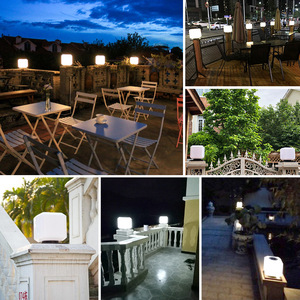 Al Aire Libre IP65 impermeable LED bola aleación de aluminio Solar poste lámpara columna cabeza Luz Jardín Villa Pilar Hotel E27 - Product Image 6