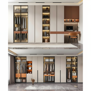 Meubles de placard écologiques de style moderne personnalisés à portes coulissantes armoires de chambre à coucher armoires organisateur de vêtements - Product Image 1