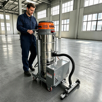Nouvel aspirateur industriel commercial sans fil 100L haute performance, sec et humide, en acier inoxydable