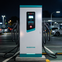 Unité de charge DC double pour parking intérieur, chargeur rapide à double connecteur avec écran LCD, lecteur de carte, garage souterrain