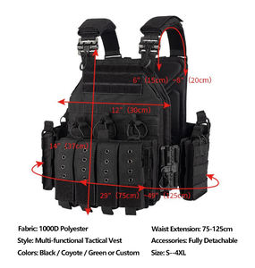 Gilet tactique multifonctionnel, utilitaire, pour la chasse en plein air, l'entraînement, à libération rapide, imperméable, avec poche pour chargeur - Product Image 2
