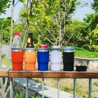 Porte-bidon 4 en 1 et porte-bouteille de bière, refroidisseur en acier inoxydable 12oz avec couvercle