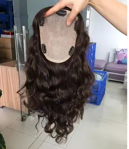 Vendita calda Topper di seta Topper Base di capelli brasiliani capelli veri capelli umani Topper donne