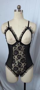 <span class=keywords><strong>Femmes</strong></span> chaudes poitrine ouverte femme body Teddy chaud érotique Sexy dentelle Lingerie - Product Image 5