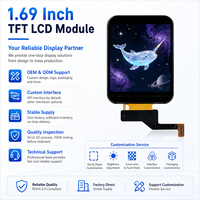 Módulo LCD TFT Personalizado de 1.69 Pulgadas 240x280 AA 27.97x32.63mm con Controlador IC ST7789 para Desarrollo de Dispositivos Portátiles y Dispositivos Inteligentes