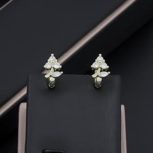 JXX Venta al por Mayor de Fábrica, Pendientes Huggie de Zirconia Chapados en Oro de 14K, Accesorios para Mujer - Product Image 5