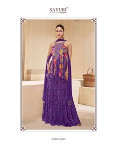 Super calidad Premium seda Salwar Kameez Sharara conjunto para mujer elegante Sharara Palazzo traje para fiesta y boda desgaste - Product Image 2