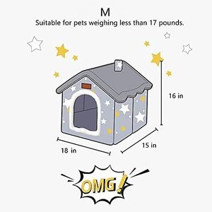 Cama de Madera Suave para Mascotas, Cálida Cueva para Gatos y Cachorros con Cojín para Perros y Gatos Pequeños/Medianos/Grandes, Uso en Todas las Estaciones - Product Image 3