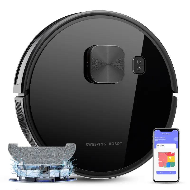 X7 Automatic Recharge Real-Time Mapping Whole House Planning Mop Automatic Robotic Robot Vacuum Cleaner And Mop