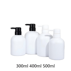 Flacon de lotion en PET blanc avec pompe noire/blanche, conteneur anti-UV pour shampoing et désinfectant pour les mains, emballage écologique 300ml500ml - Product Image 6