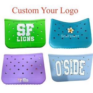 Bolso de Playa Grande de silicona EVA de alta calidad, estampado de logotipo personalizado abierto para mujer, bolso de hombro al aire libre para acampar, compras, bolso de playa - Product Image 3