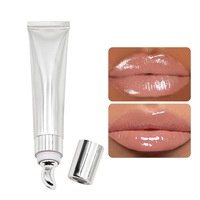 Emballage personnalisé pour gloss à lèvres en tube, finition mate ou brillante, toucher doux, applicateur en métal, huile à lèvres repulpante