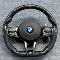 Volant en fibre de carbone personnalisé pour BMW F30 F10 F15 F16 F06 F32 F26 F25 E90 M3 M5 Accessoires intérieurs de voiture de course