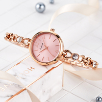 Jam Tangan Fashion Sport Mewah Wanita dengan Mesin Quartz, Tali Paduan Baja Tahan Karat dan Tali Panjang Tahan Air
