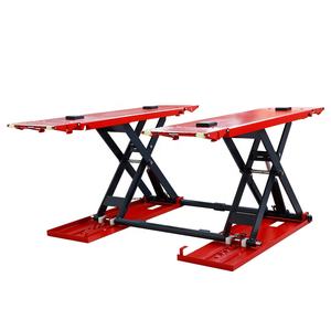 Elevador de tijera de altura media portátil al mejor precio, elevador hidráulico de 3000KG, de doble cilindro elevador automático, elevador de diseño automotriz bajo - Product Image 1