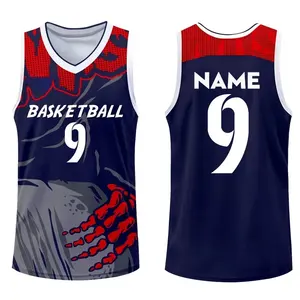 Son tasarım basketbol çekim gömlek özel kaliteli toptan Fit kuru eğitim erkek basketbol Resvible Jersey
