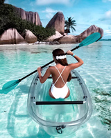 Kayak transparent en polycarbonate, nouveau design, en vente, bateau transparent pour sports nautiques