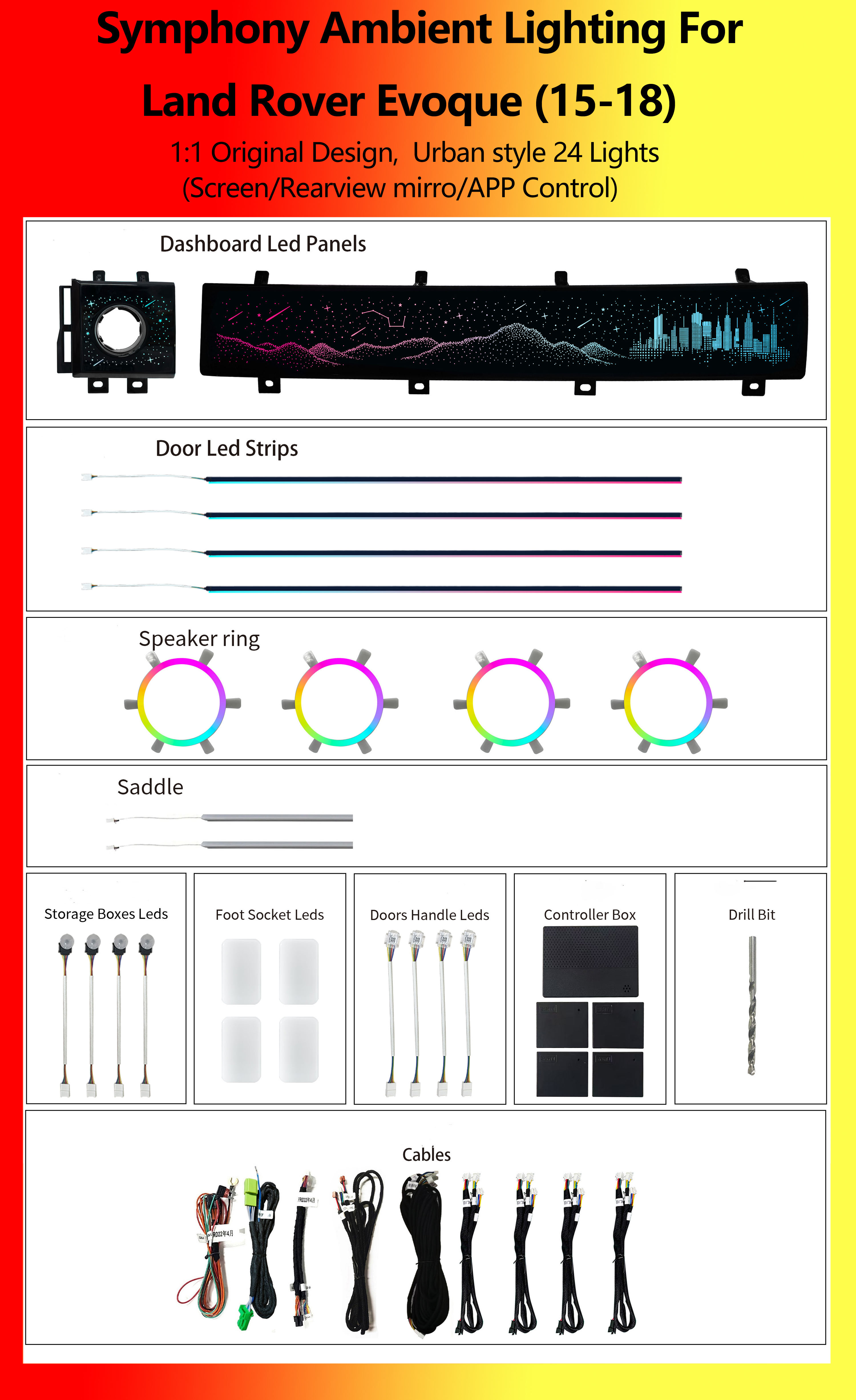 For Land Rover Evoque Urban style Symphony 24 Lights