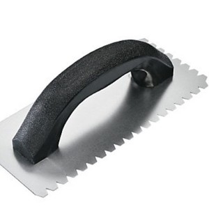 Truelle plate à lame en acier avec manche en plastique, bord carré, poignée ergonomique pour le plâtrage et les travaux de maçonnerie - Product Image 2