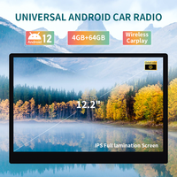 Nouvel Arrivage Autoradio Android 12 Universel 2 Din 12,2 Pouces 4+64 Go/8+128 Go 8 Cœurs DSP GPS OBD2 Mirror Link Amplificateur Garantie 1 An