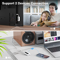 Transceptor Bluetooth 5.2 1Mii Mini con Pantalla OLED, Adaptador de Audio Inalámbrico de 3.5mm para TV, PC a Altavoces, Plug and Play