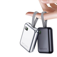 Batterie externe portable mini haute capacité à charge rapide avec câble intégré, sortie DC, alimentation mobile personnalisable
