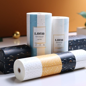 HENRICH Rouleaux de serviettes jetables 100 % bambou personnalisés, 50 feuilles, 3 couches de papier absorbant d'huile sélectionné pour la cuisine - Product Image 4