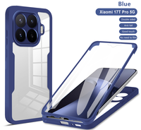 Étui de protection intégral à 360 degrés pour téléphone Xioami MI 17T Pro/MI 17T, transparent en TPU + acrylique + PET, avec protection d'écran avant