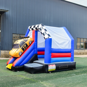 Château gonflable de <span class=keywords><strong>voiture</strong></span> de course de <span class=keywords><strong>location</strong></span> commerciale avec glissière et ventilateur pour la <span class=keywords><strong>location</strong></span> d'affaires d'enfants - Product Image 1