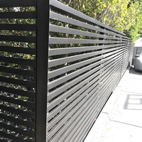 Valla de Aluminio Moderna con Listones para Privacidad, Ideal para Jardín, Patio o Proyectos de Portones